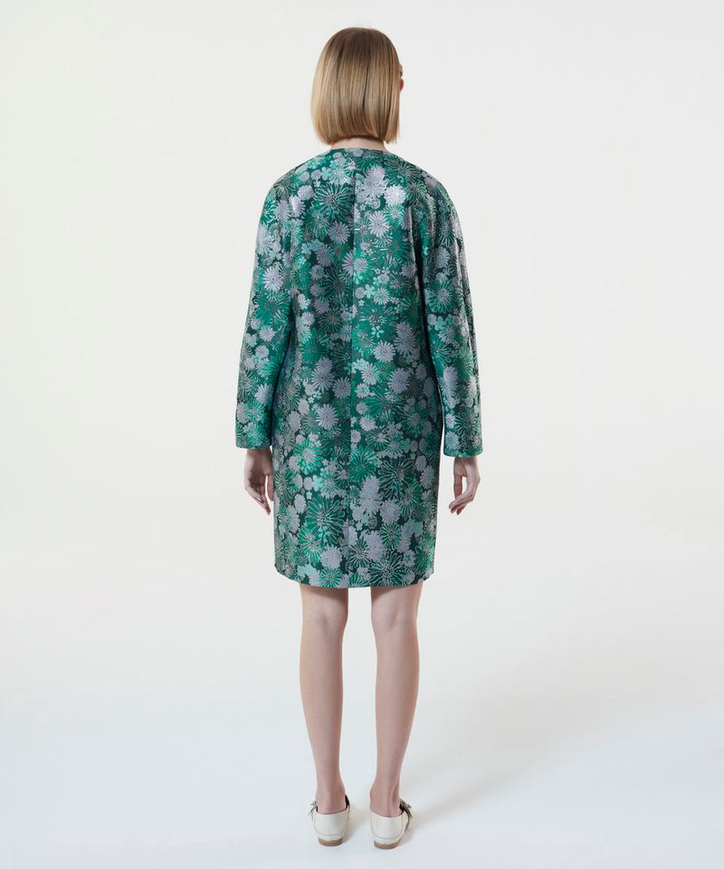 Machka Jacquard Top Coat Green