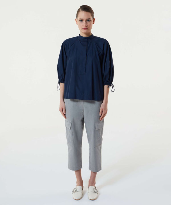 Machka Balloon Sleeve Blouse Navy