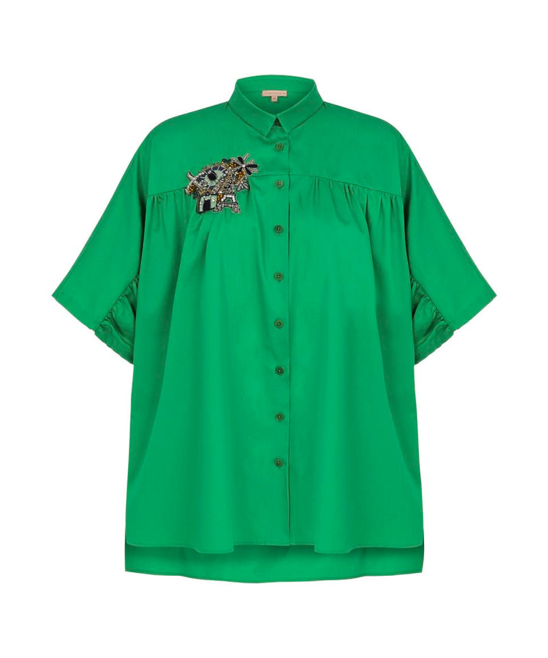 Machka Embellished Detail Shirt Green