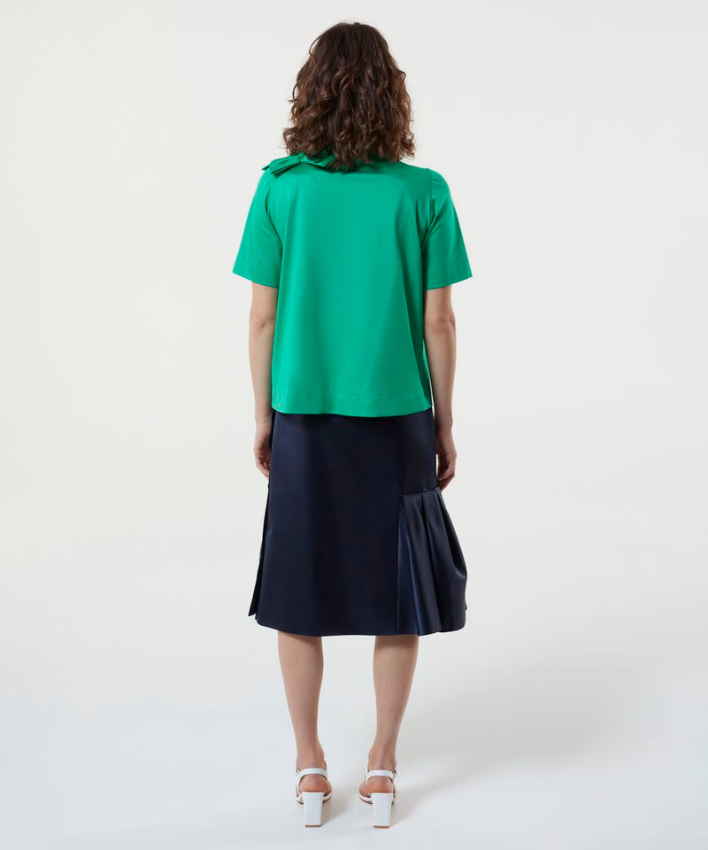 Machka Bow Detail T-Shirt Green