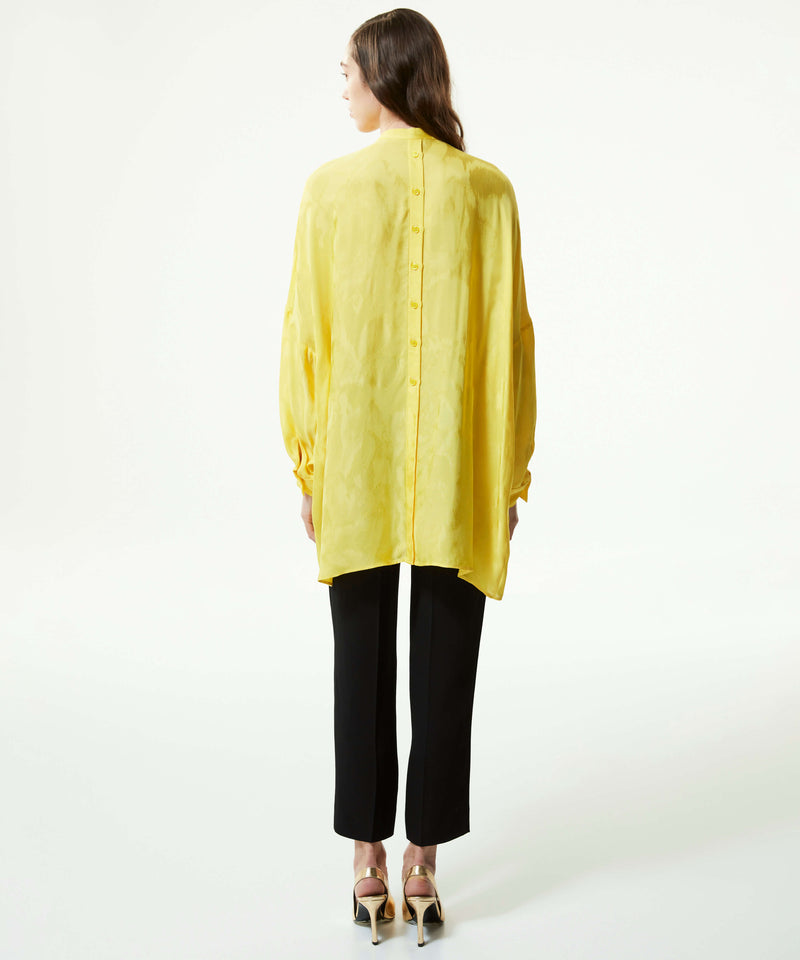 Machka Jacquard Print Oversize Blouse Yellow