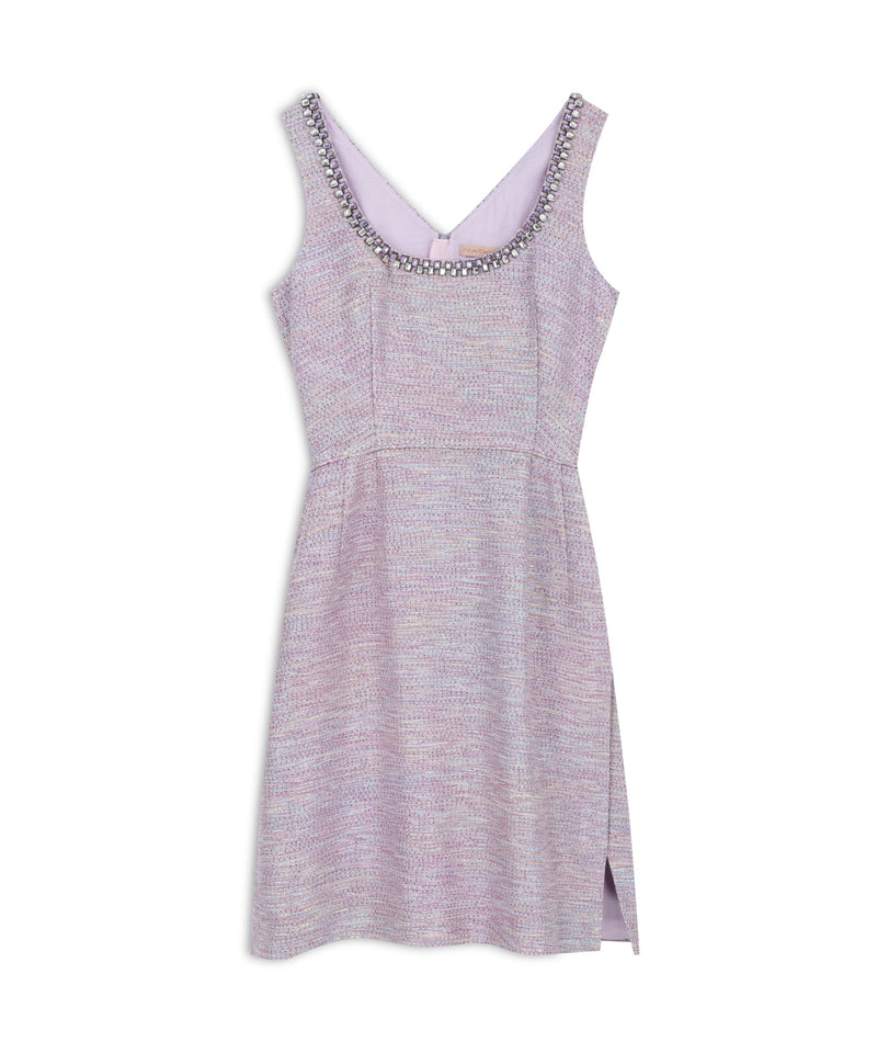 Machka Sequined Tweed Dress Lilac