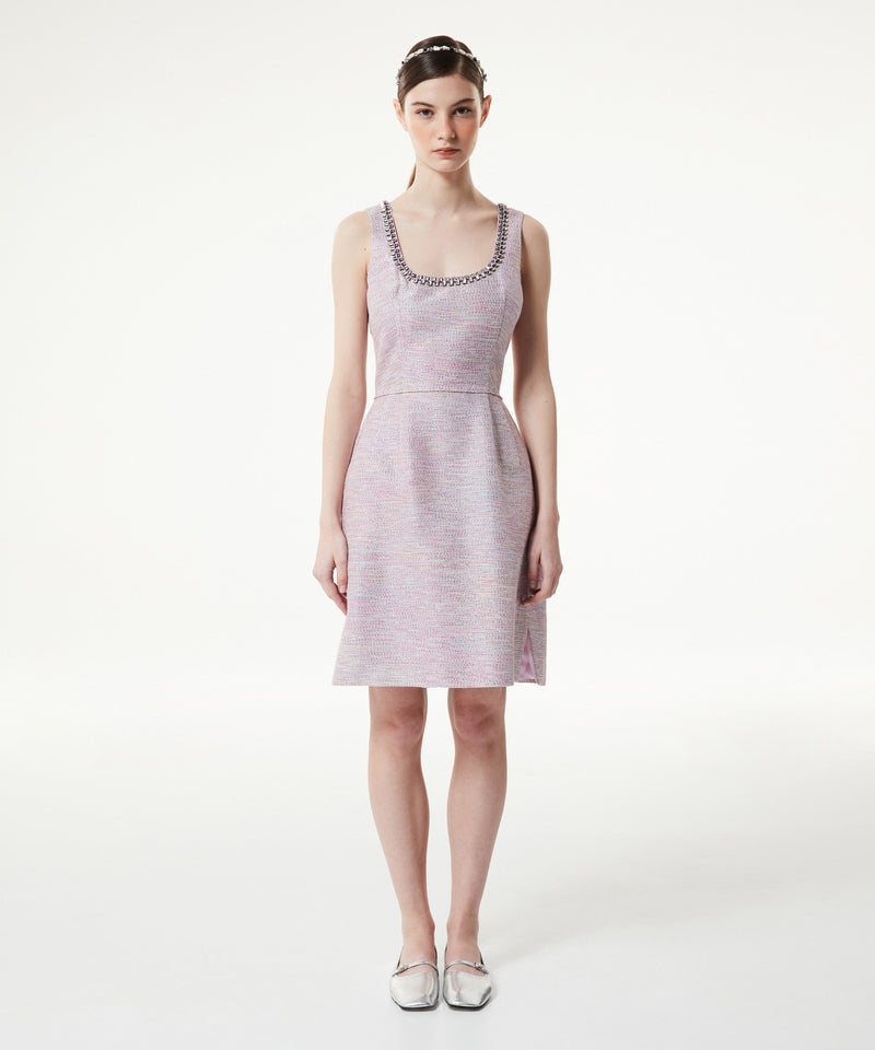 Machka Sequined Tweed Dress Lilac