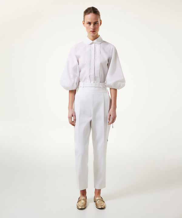 Machka Trousers With Rope Belt White