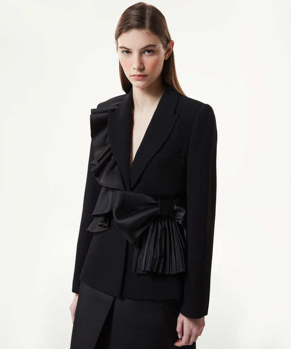 Machka Blazer With Bow Accessory Black