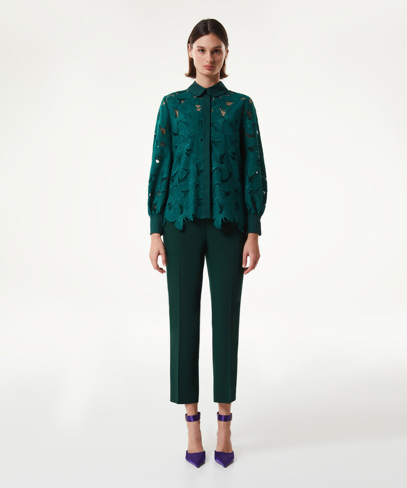 Machka Embroidered Shirt Dark Green