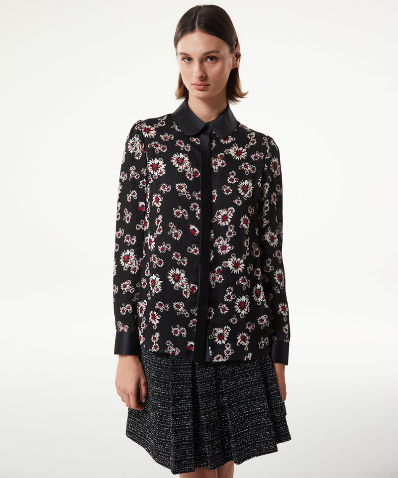 Machka Flower Pattern Shirt Black