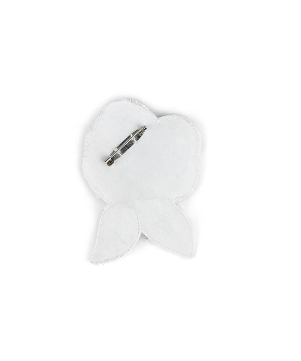 Machka Flower Brooch White