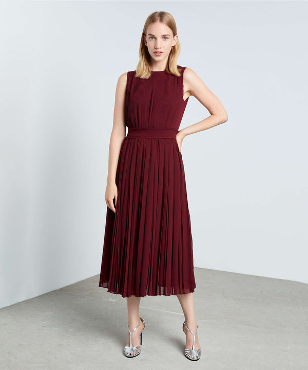 Machka Sleeveless Pleated Dress D.Purple