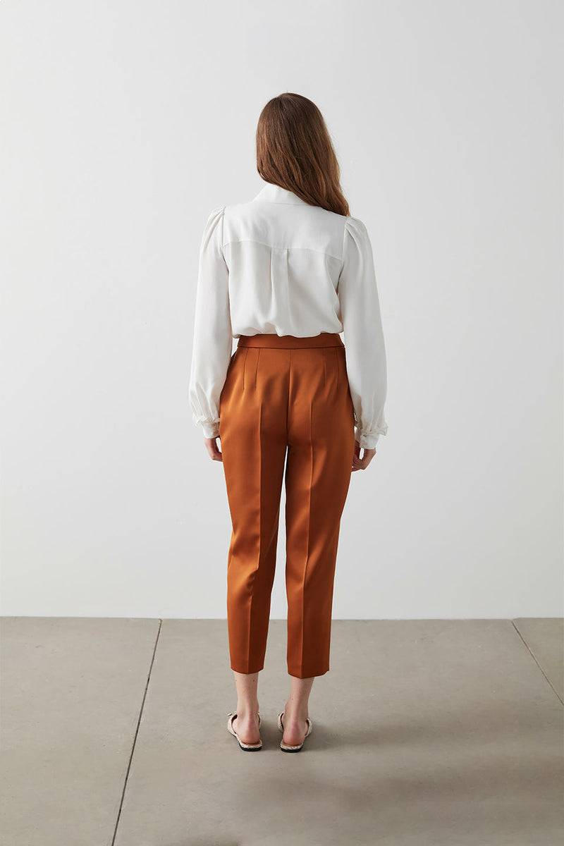 Machka Mid Waist Trouser Burnt Orange