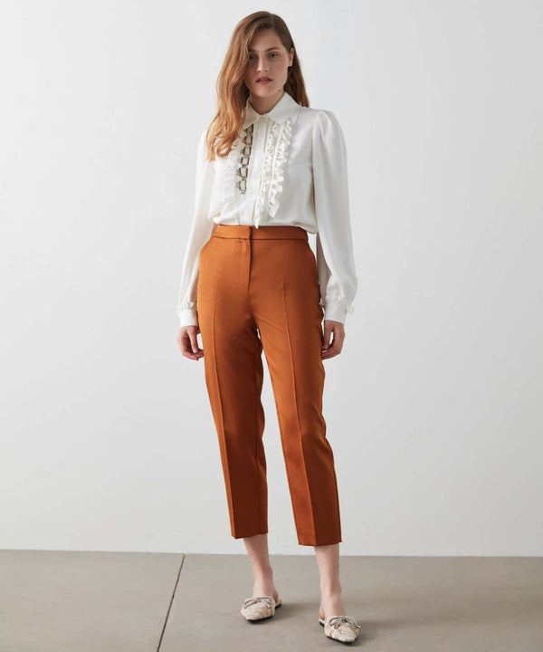 Machka Mid Waist Trouser Burnt Orange