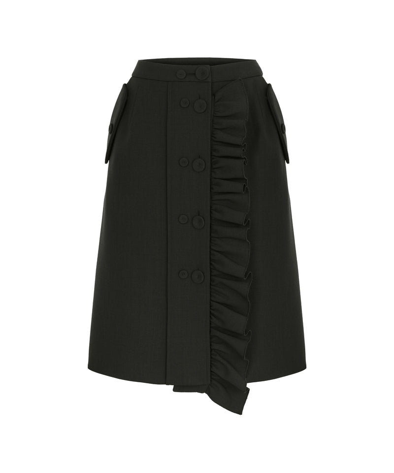 Machka Ruffle Detail Skirt Petroleum