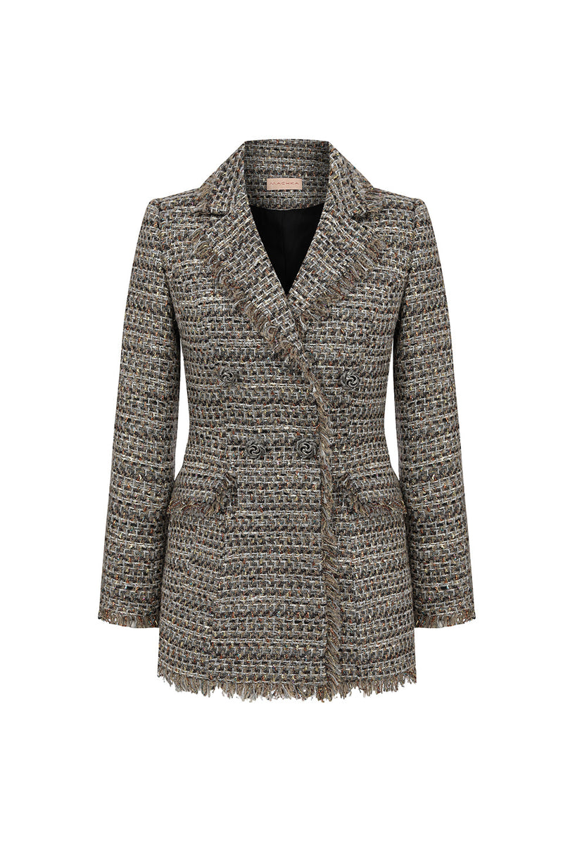 Machka Button-Embellished Jacket Grey