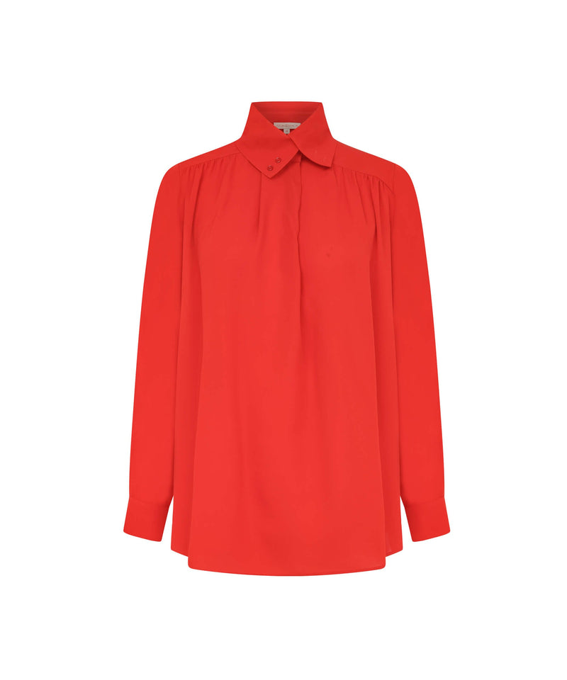 Machka Collar Detail Blouse Red