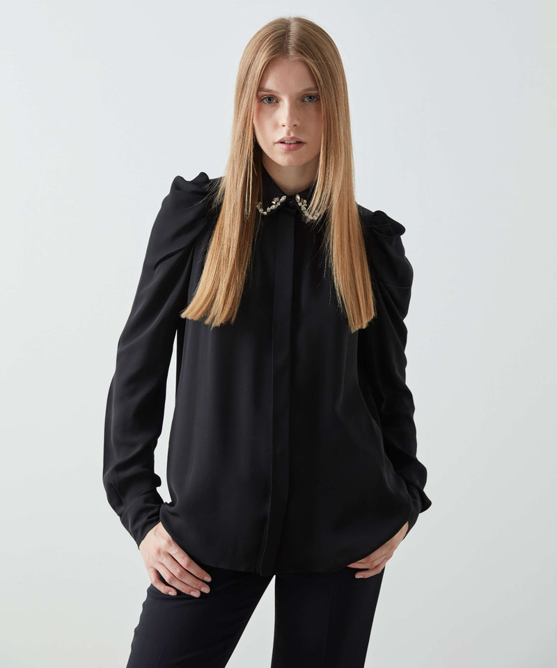 Machka Collar-Embellished Shirt Black