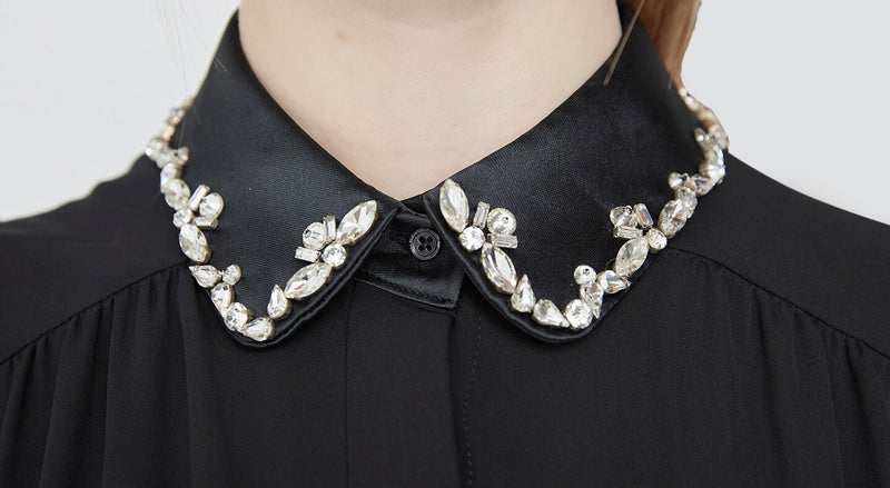 Machka Collar-Embellished Shirt Black