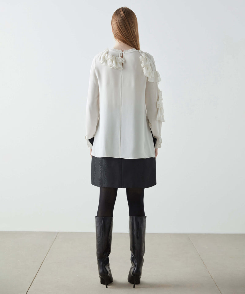 Machka Ruffle Detailed Blouse Off White