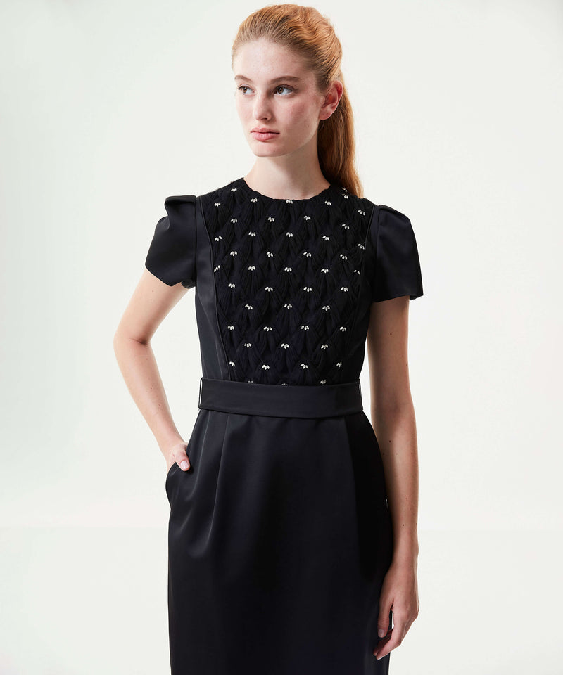 Machka Sheath Dress With Embellshed Detail Black