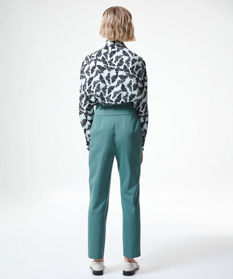 Machka Classic Pants With Cord Belt Dark Green