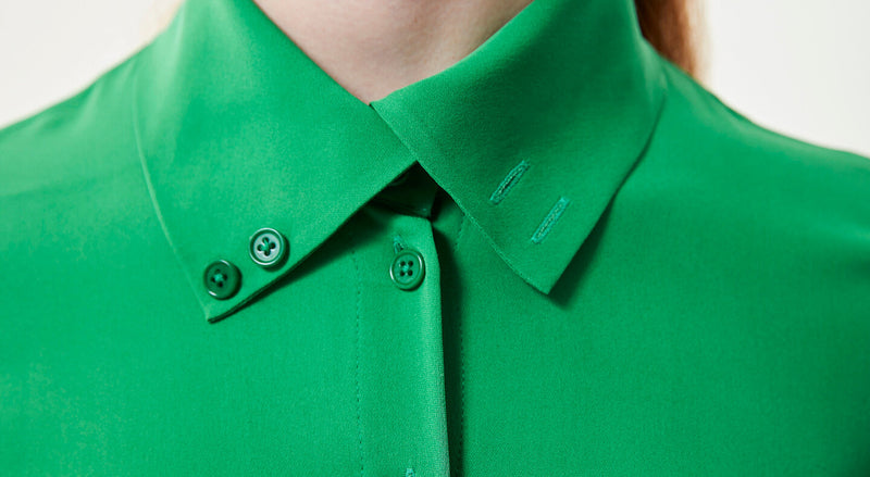 Machka High Neck Buttoned Shirt Green