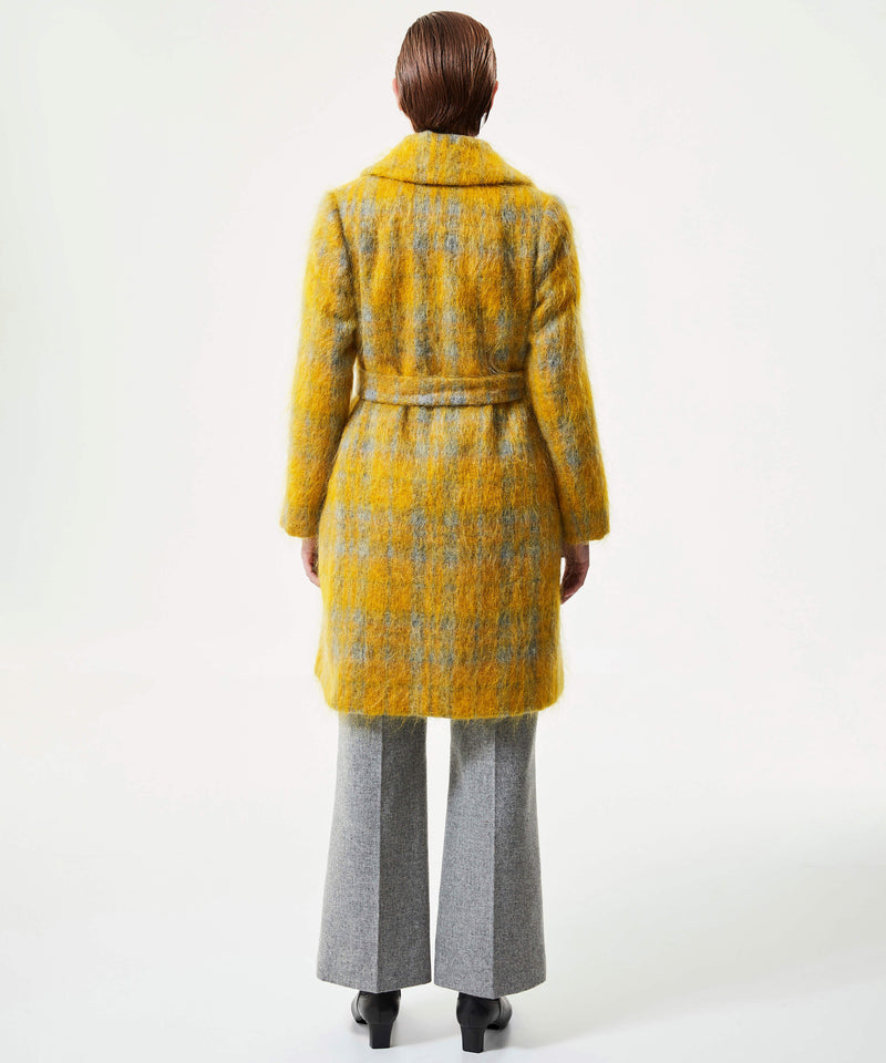 Machka Wool Blend Coat With Belt Yellow