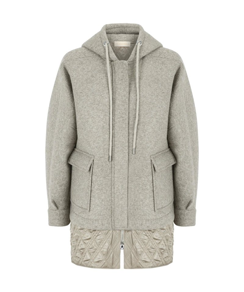 Machka Quilted Mix Coat Beige