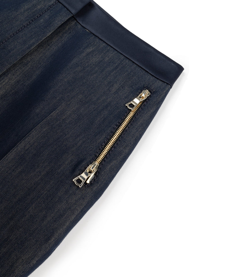 Machka Cigarette Fit Denim Trousers Navy Blue