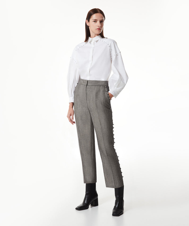 Machka Button Accessory Trousers Anthracite