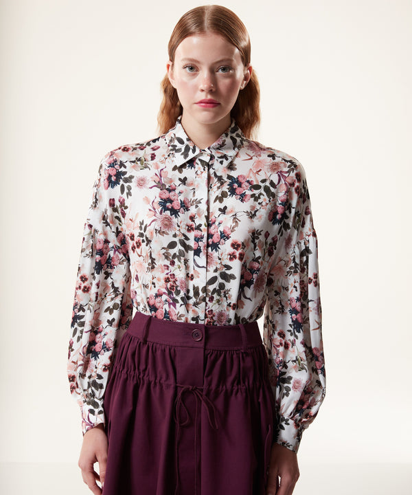 Machka Skirt With Adjustable String Detail Cherry