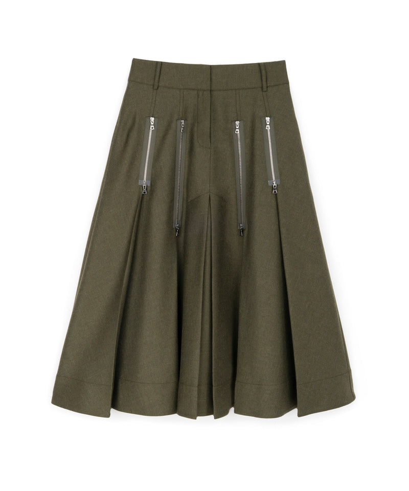 Machka Skirt With Zipper Accessory Khaki