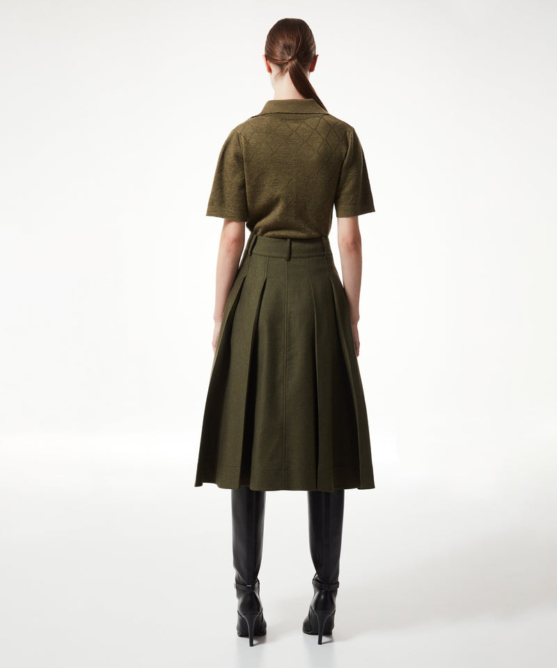 Machka Skirt With Zipper Accessory Khaki