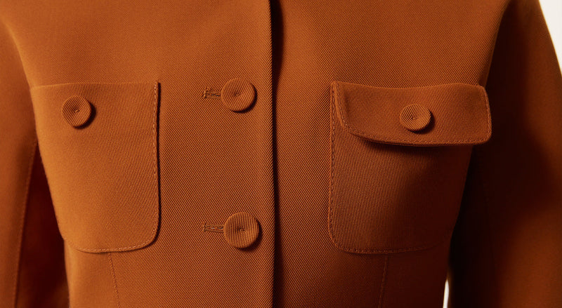 Machka Button Accessories Solid Jacket Cinnamon