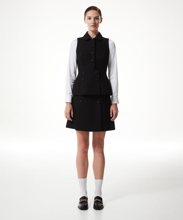 Machka Vest With Button Accessory Black