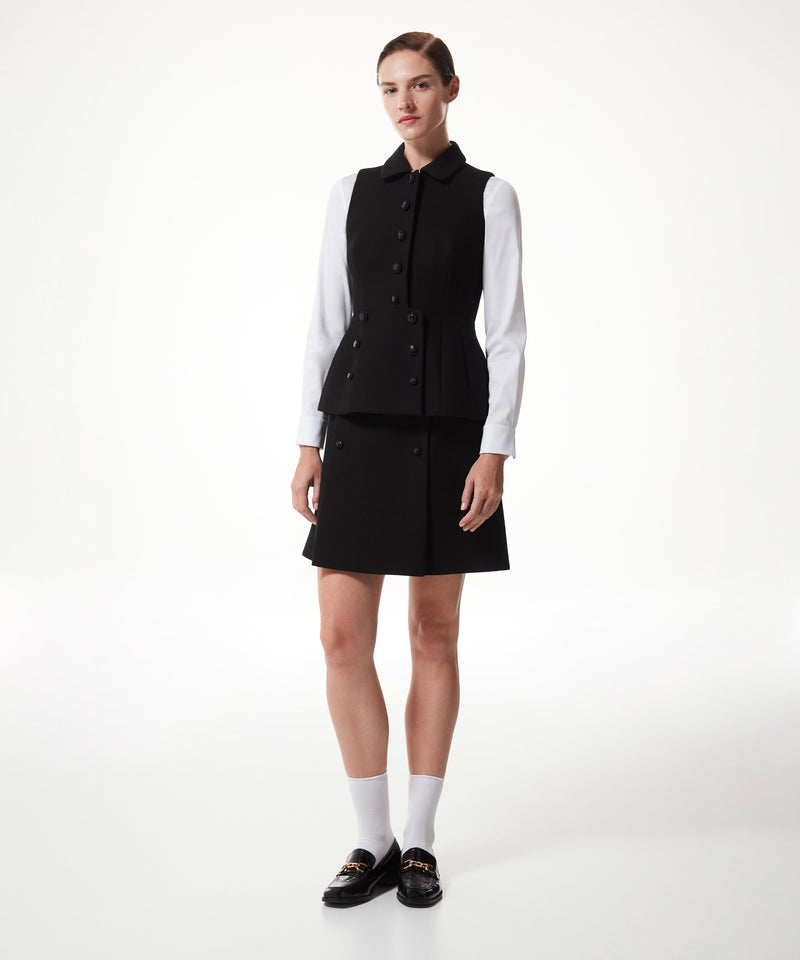 Machka Vest With Button Accessory Black