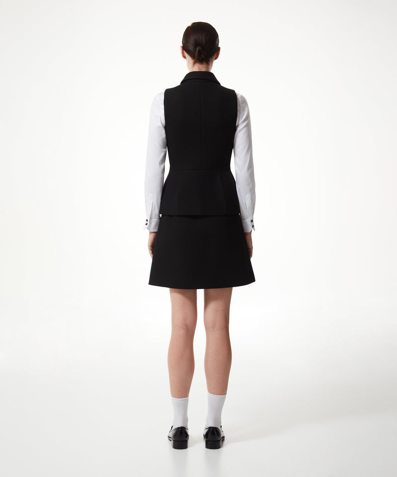 Machka Vest With Button Accessory Black