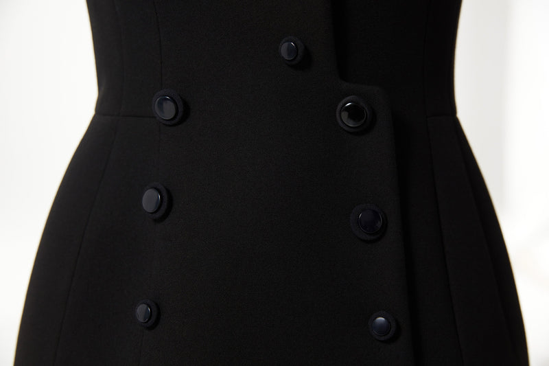 Machka Vest With Button Accessory Black