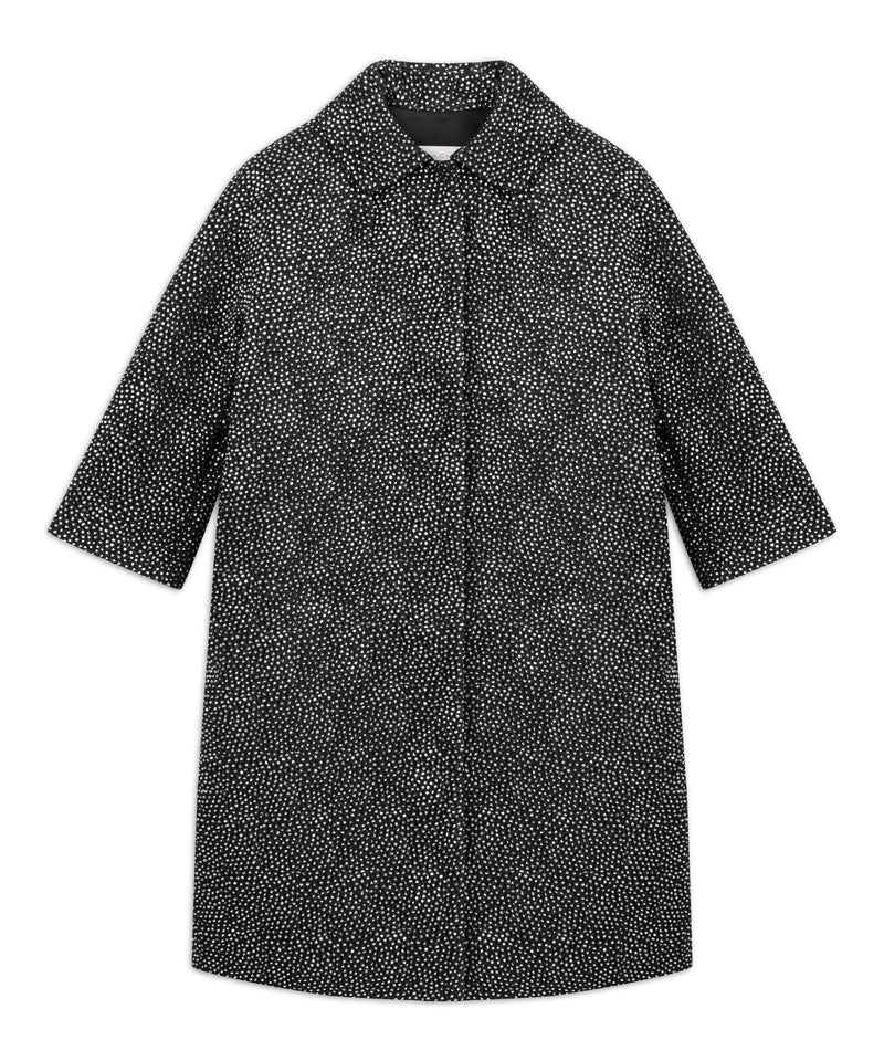 Machka Jacquard Patterned Coat Black