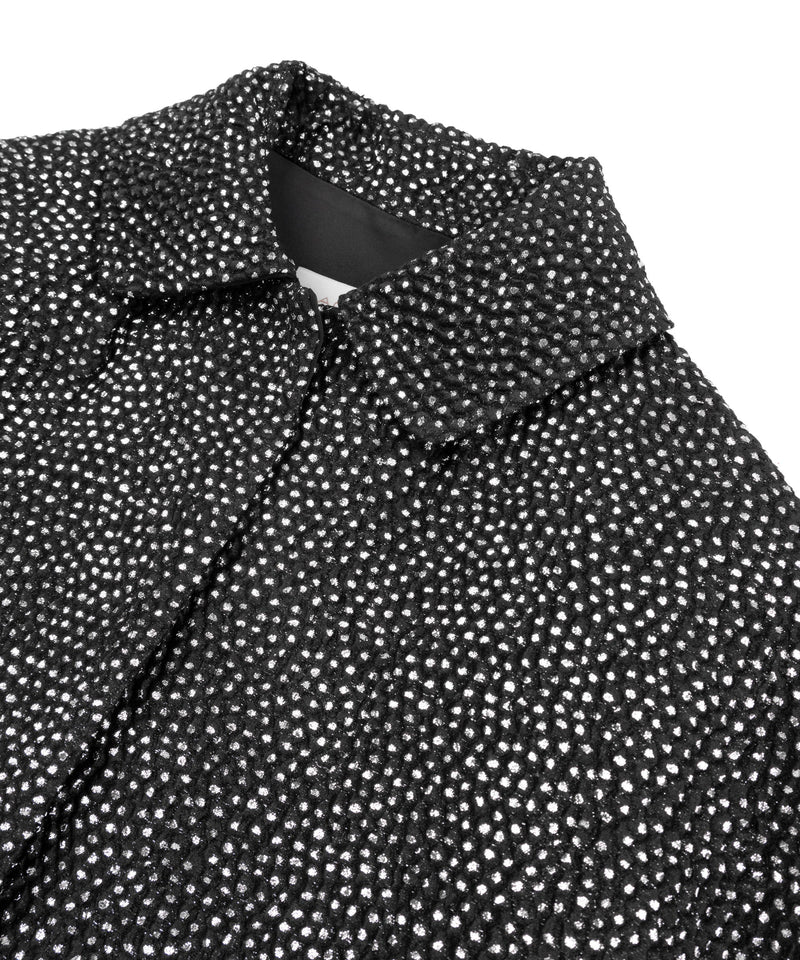 Machka Jacquard Patterned Coat Black