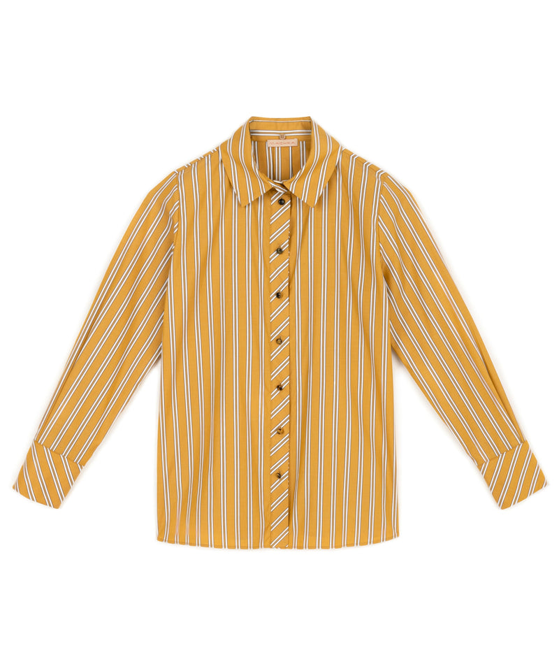 Machka Striped Relaxed Fit Shirt Cinnamon