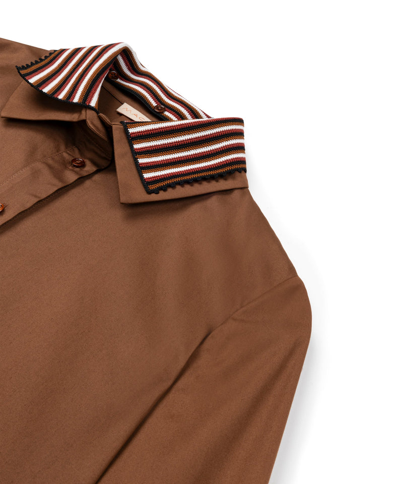 Machka Shirt With Removable Collar Brick