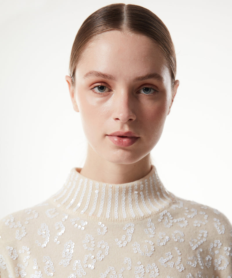 Machka Sequined Wool Knitwear Off White