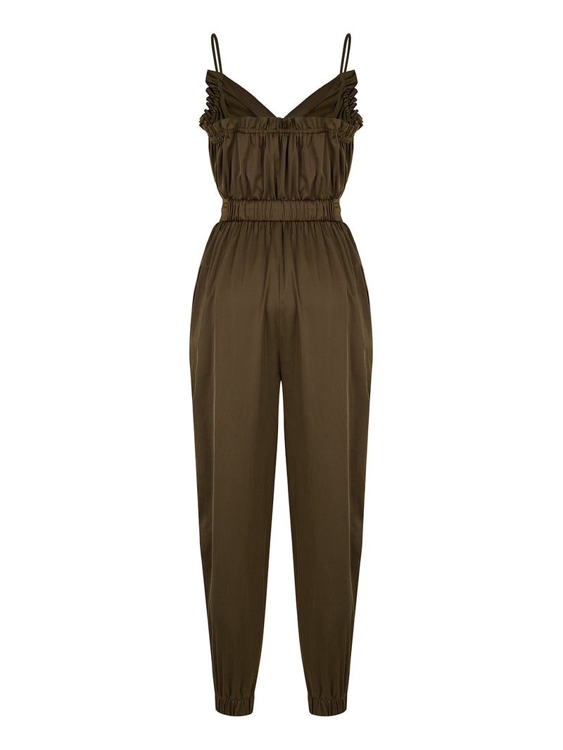 Nocturne Jumpsuit N/Sl Khaki - Wardrobe Fashion