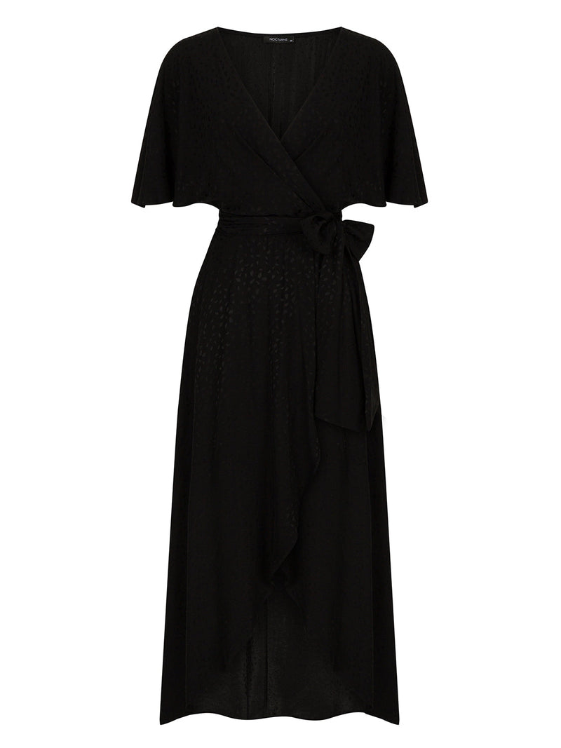 Nocturne Dress Flayered Wide S Black - Wardrobe Fashion