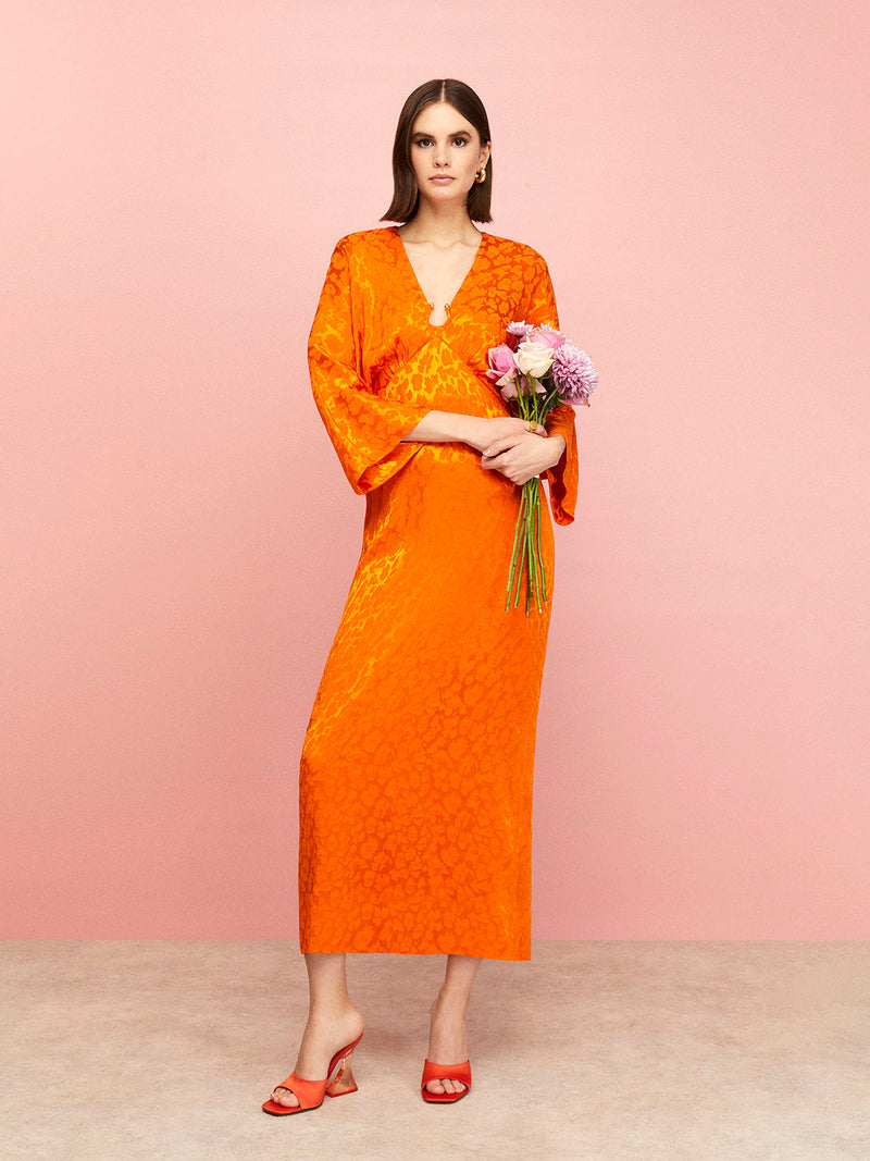 Nocturne Midi Dress Orange