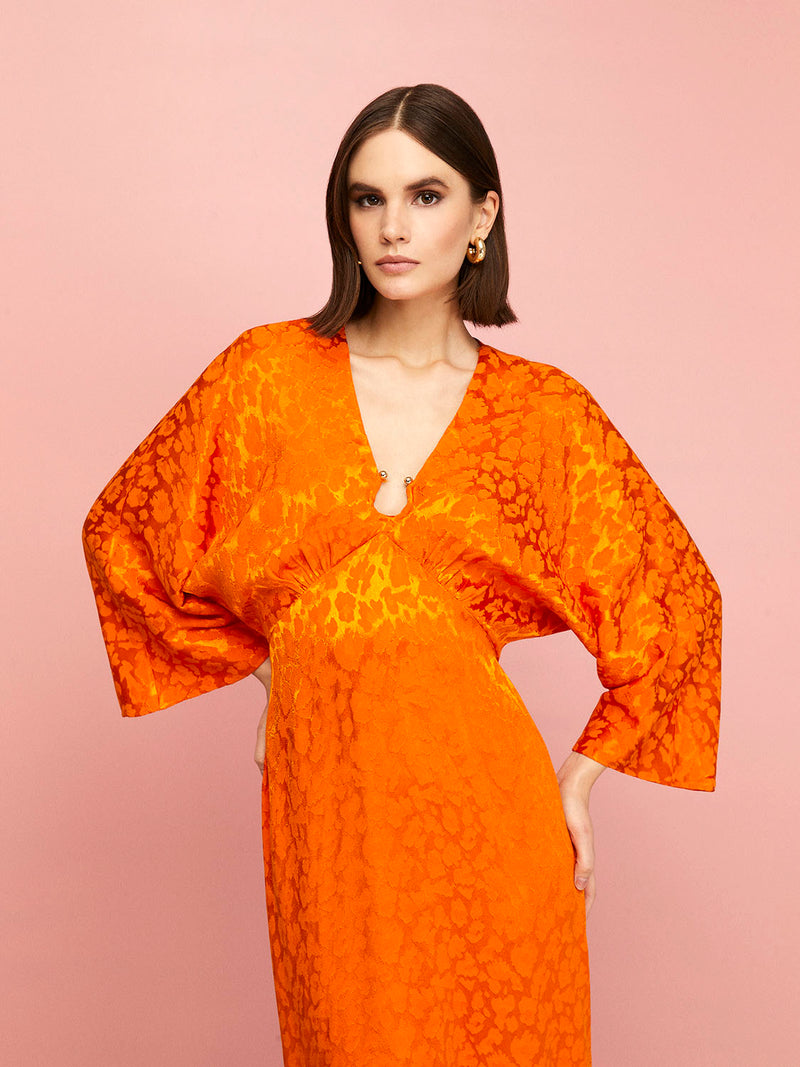 Nocturne Midi Dress Orange