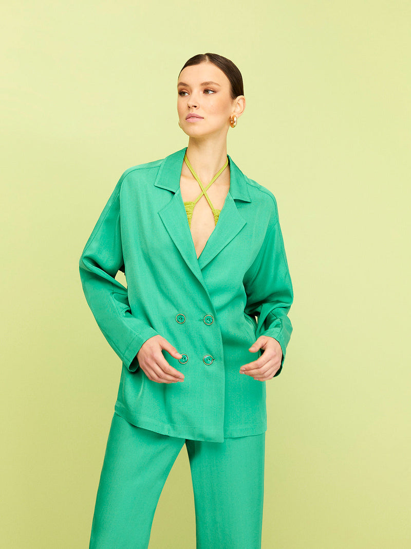 Nocturne Double Breasted Blazer Green