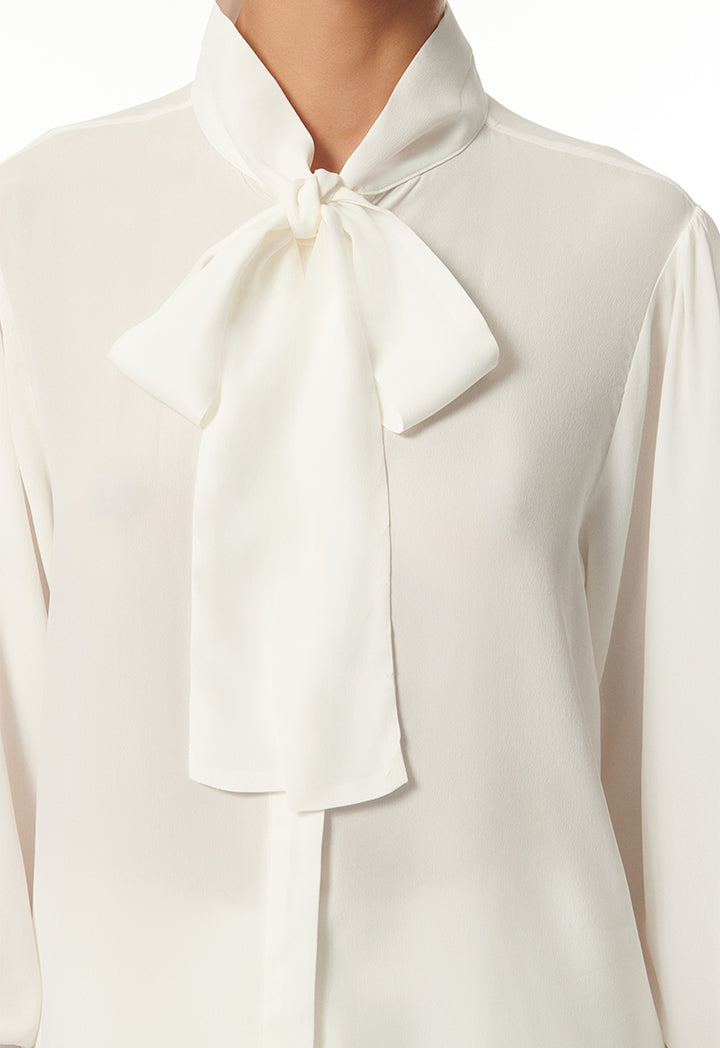 Choice Lace Collar Shirt Offwhite