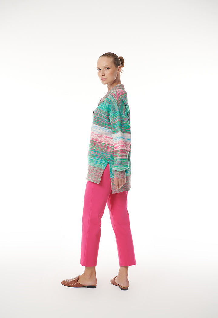 Choice Multicolored Knitted Sweatshirt Multicolor