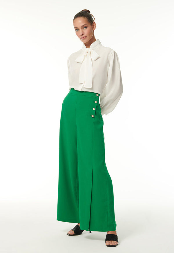 Choice Trousers With Metal Button Accessory Green