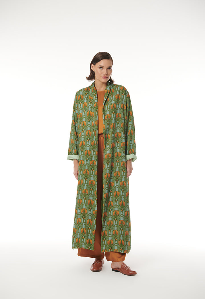 Choice Big Floral Printed Abaya Print